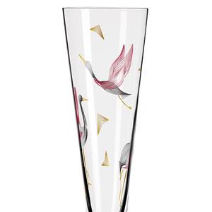 Champagneglas Goldnacht Kraanvogel kristalglas - transparant/goudkleurig - inhoud: 0.2 L