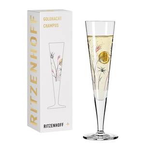 Champagneglas Goldnacht Vollmond kristalglas - transparant/goudkleurig - inhoud: 0.2 L