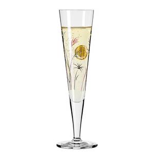 Champagnerglas Goldnacht Vollmond Kristallglas - Transparent / Gold - Fassungsvermögen: 0.2 L