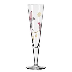Flûte à champagne Goldnacht Perroquets Verre cristallin - Transparent / Doré - Contenance : 0,2 L