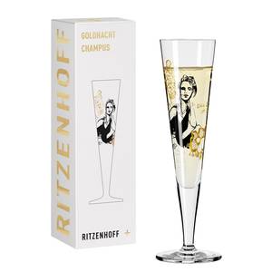 Bicchiere da champagne Goldnacht Donna Cristallo - Trasparente / Oro - Capacità: 0.2 l