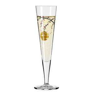 Champagnerglas Goldnacht Kirschblüten Kristallglas - Transparent / Gold - Fassungsvermögen: 0.2 L