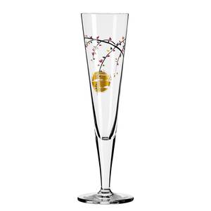 Flûte à champagne Goldnacht Cerisier Verre cristallin - Transparent / Doré - Contenance : 0,2 L