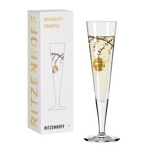Champagneglas Goldnacht Kersenbloesem kristalglas - transparant/goudkleurig - inhoud: 0.2 L