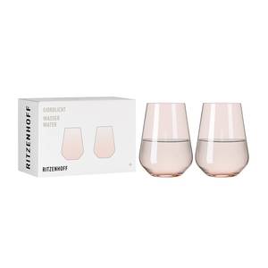 Drinkglas Fjordlicht (set van 2) kristalglas - transparant - inhoud: 0.54 L - Oranje