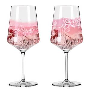 Verres apéritif Sonnet I (lot de 2) Verre cristallin - Transparent / Rose - Contenance : 0,54 L