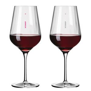 Verres à vin Étoile (lot de 2) Verre cristallin - Transparent / Platine - Contenance : 0,57 L