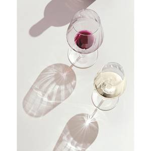 Rode wijnglas Sternschliff (set van 2) kristalglas - transparant/platina - inhoud: 0.05 L