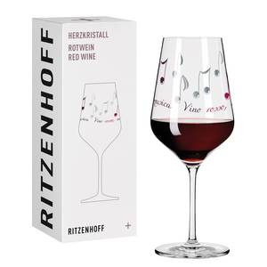 Bicchiere da vino rosso Herzkristall III Cristallo - Trasparente / Platino - Capacità: 0.58 l