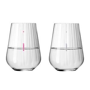 Verres Étoile (lot de 2) Verre cristallin - Transparent / Platine - Contenance : 0,36 L