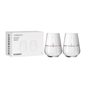 Drinkglas Sternschliff (set van 2) kristalglas - transparant/platina - inhoud: 0.36 L