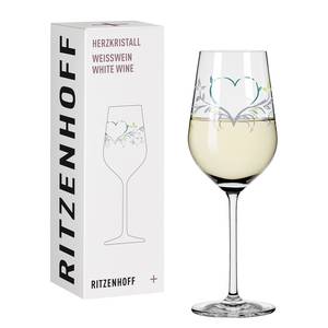 Bicchiere da vino bianco Herzkristall Cristallo - Trasparente / Platino - Capacità: 0.36 l