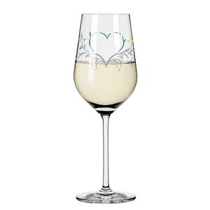 Verre à vin Cœur de cristal I Verre cristallin - Transparent / Platine - Contenance : 0,36 L