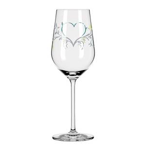 Verre à vin Cœur de cristal I Verre cristallin - Transparent / Platine - Contenance : 0,36 L