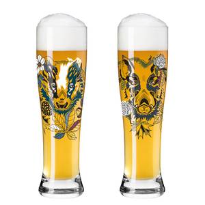 Weizenbierglas Brauchzeit IV (2er-Set) Glas - Mehrfarbig - Fassungsvermögen: 0.65 L