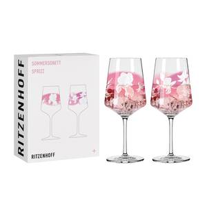 Aperitifglas Sommersonett III (2er-Set) Kristallglas - Transparent / Rosa - Fassungsvermögen: 0.54 L