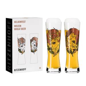 Weizenbierglas Heldenfest III (2 stuk) kristalglas - zwart/koperkleurig - inhoud: 0.4 L