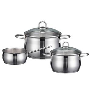 Topf Set Platin I (3-teilig) Silber - Edelstahl