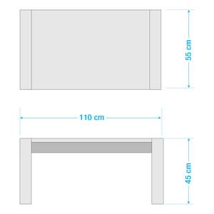 Tavolino da salotto Maayka Rovere parzialmente massello - Rovere chiaro - Larghezza: 110 cm