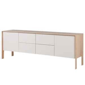 Dressoir Maayka II deels massief eikenhout - wit/licht eikenhout