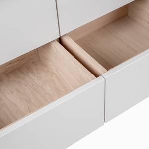 Dressoir Maayka II deels massief eikenhout - wit/licht eikenhout