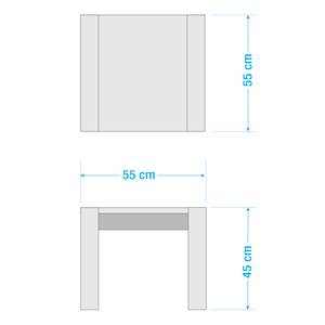 Tavolino da salotto Maayka Rovere parzialmente massello - Rovere chiaro - Larghezza: 55 cm