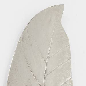 Windlicht Leaf zilverkleurig - glas/metaal - Zilver