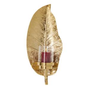 Windlicht Leaf Gold - Metall / Glas - Gold