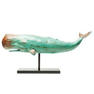 Deko Figur Whale Base Blau - Metall / Stein