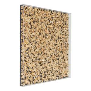 Decorazione da parete Gold Flower Oro - Tessuto / Materiale plastico / Materiale a base di legno - 120 x 120 cm