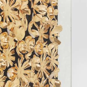 Deko Rahmen Gold Flower Gold - Textil / Kunststoff / Holzwerkstoff - 120 x 120 cm