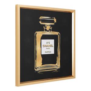 Tableau déco Fragrance Doré - Pierre / Tissu - 80 x 80 cm