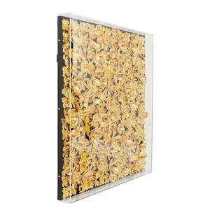 Decorazione da parete Gold Flower Color oro - Materiale a base di legno / Tessuto - 80 x 80 cm