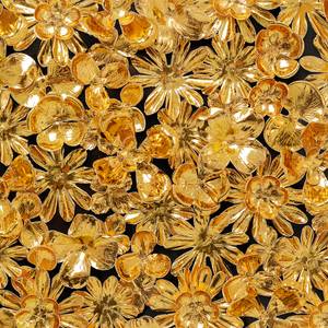 Deko Rahmen Gold Flower Gold - Holzwerkstoff / Textil - 80 x 80 cm