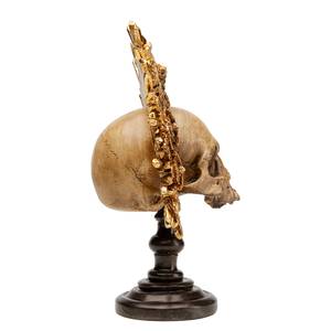 Sierobject King Skull goudkleurig - steen