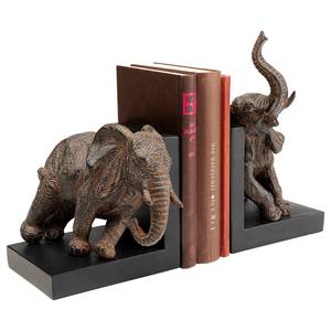 Serre-livres Elephants (2 éléments) Gris - Pierre