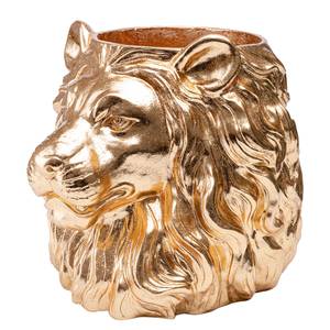 Deko Übertopf Lion I Gold - Kunststoff