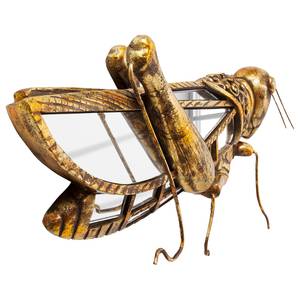Muurdecoratie Grasshopper Mirror goudkleurig - glas/steen