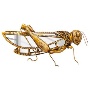 Muurdecoratie Grasshopper Mirror goudkleurig - glas/steen