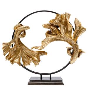Oggetto decorativo Dancing Betta Fishes Oro - Metallo / Pietra
