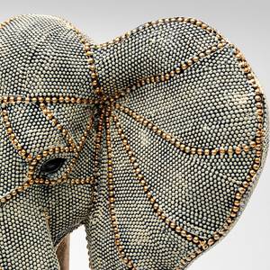 Objet déco Elephant Head Pearls Gris - Pierre