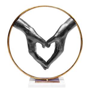 Sierobject Elements Heart Hand zwart - steen