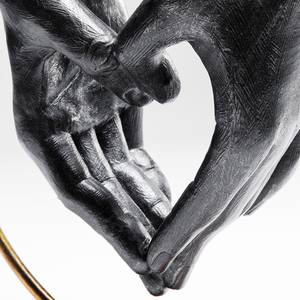 Oggetto decorativo Elements Heart Hand Nero / Pietra