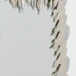 Wandspiegel Feather Dress I zilverkleurig - glas/metaal/glas - 49 x 49 cm - Zilver