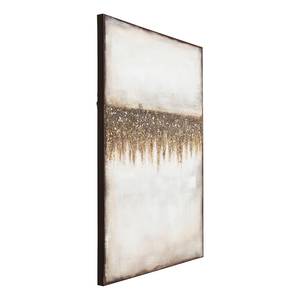 Tableau déco Abstract Fields Doré - Tissu / Bois massif - 120 x 90 cm