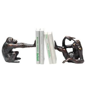 Serre-livres Monkey (2 éléments) Noir - Pierre
