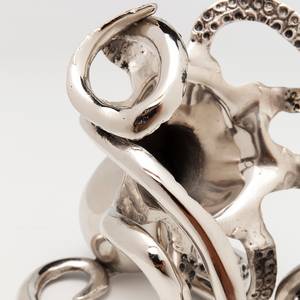 Flaschenhalter Octopus Silber - Metall