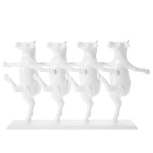 Statuette Dancing Cows Blanc - Pierre