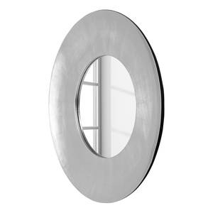 Wandspiegel Planet Silber - Kunststoff / Holzwerkstoff / Glas - Ø 108 cm - Silber