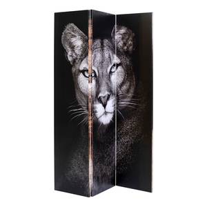 Paravento King Lion vs. Cat Girl Multicolore - Legno massello  / Materiale plastico - 120 x 180 cm